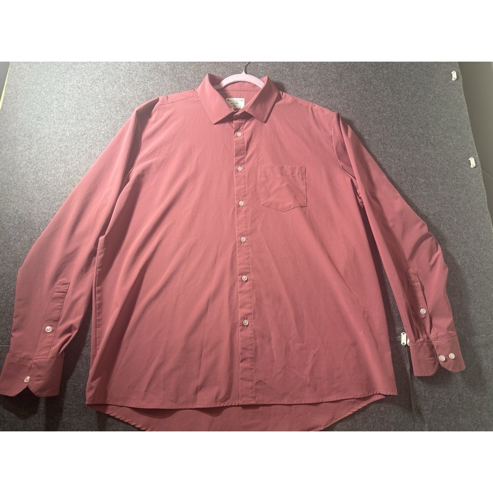 &Collar Atlantic Dress Shirt Athletic Fit in Rose Quartz XL‎